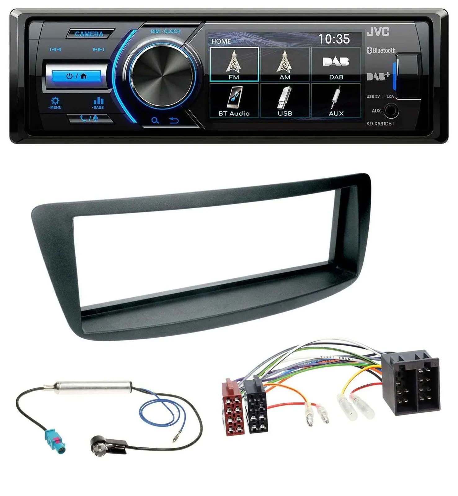 JVC Bluetooth MP3 USB DAB Autoradio für Citroen C1 Peugeot 107 Fakra Phantomeins