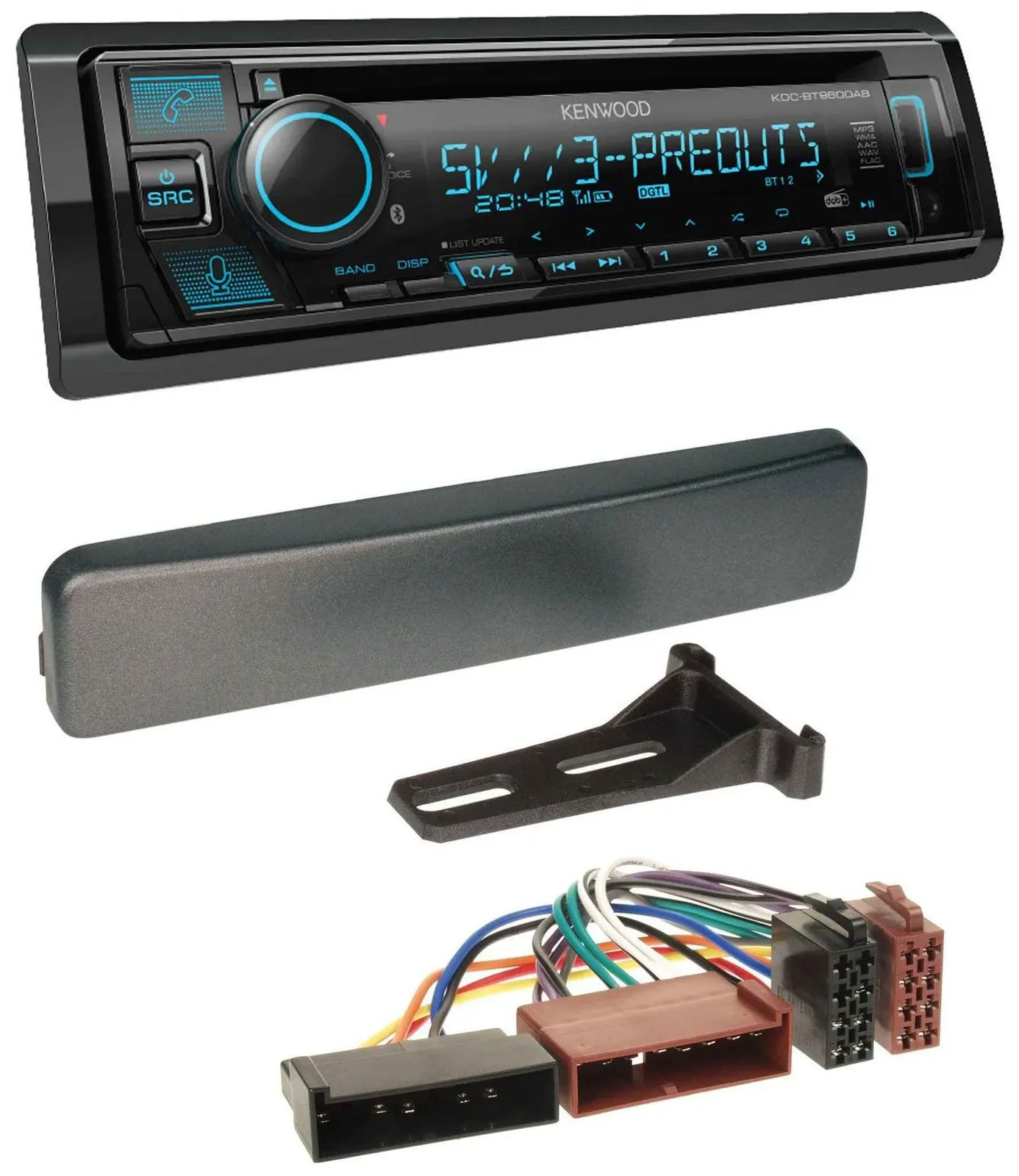 Kenwood Bluetooth USB CD MP3 DAB Autoradio für Ford Cougar Fiesta Mondeo Focus P