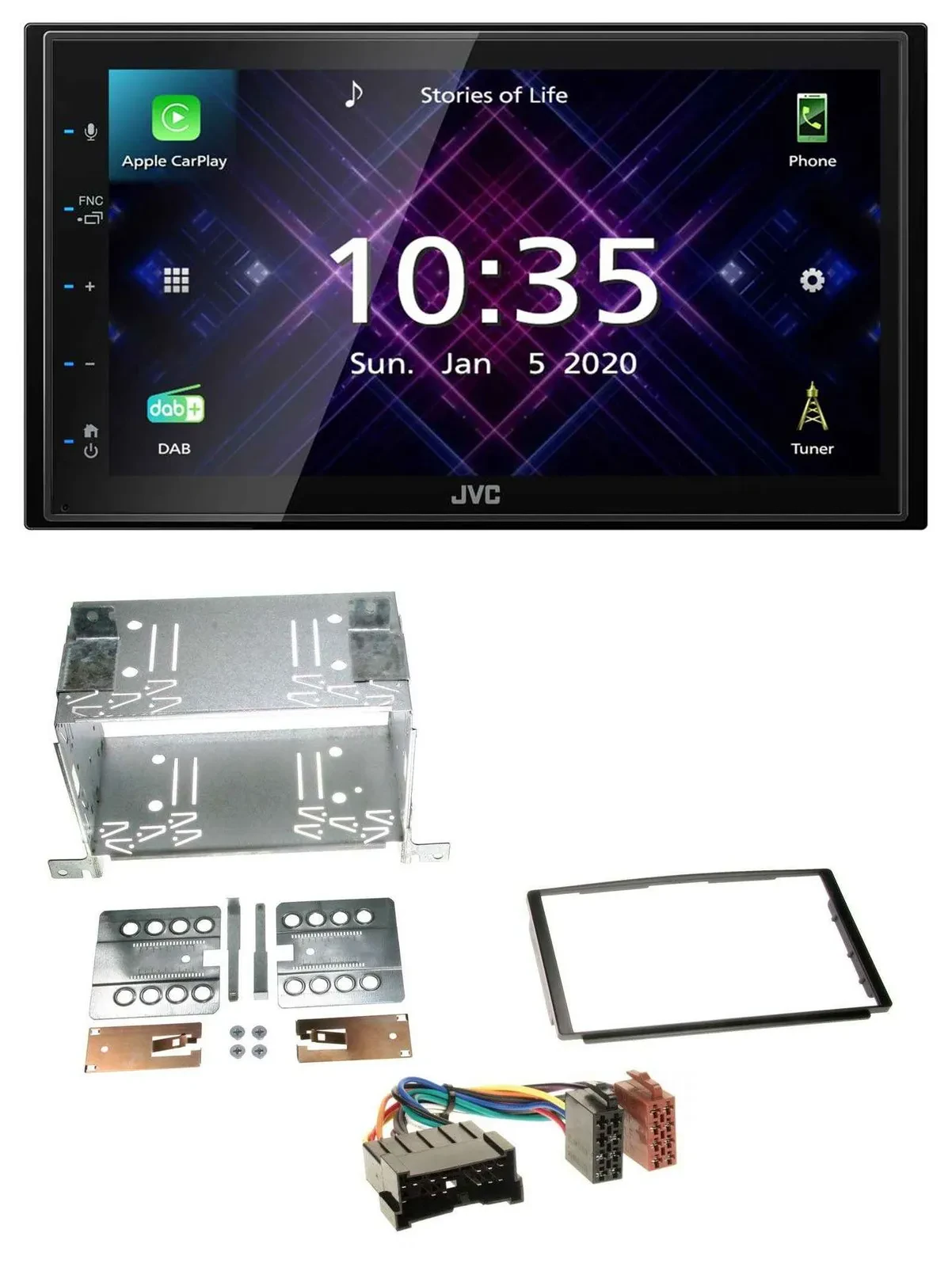 JVC DAB 2DIN MP3 Bluetooth USB Autoradio für Hyundai Santa Fe SM 04-06
