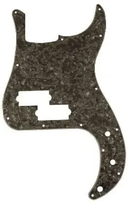 AXL Model PG-377-B 2-Pickup P Bass Pickguard, Black Pearloid