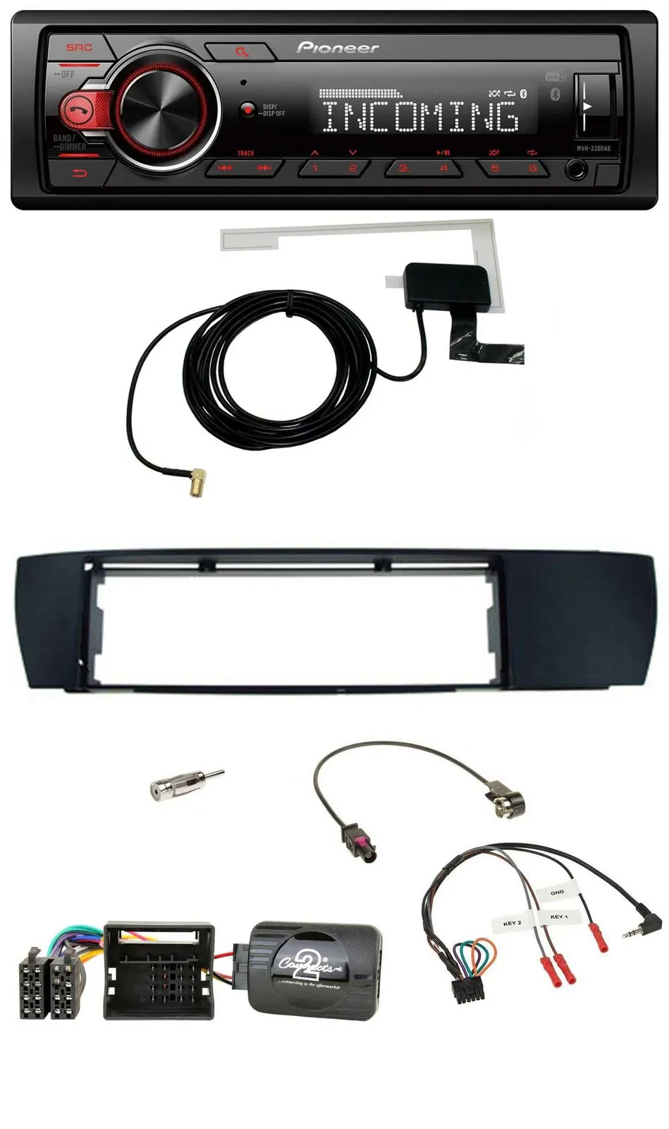 Автомагнитола для BMW X3 (E83, 2004–2010) Pioneer USB, DAB, Bluetooth, поддержка управления на руле