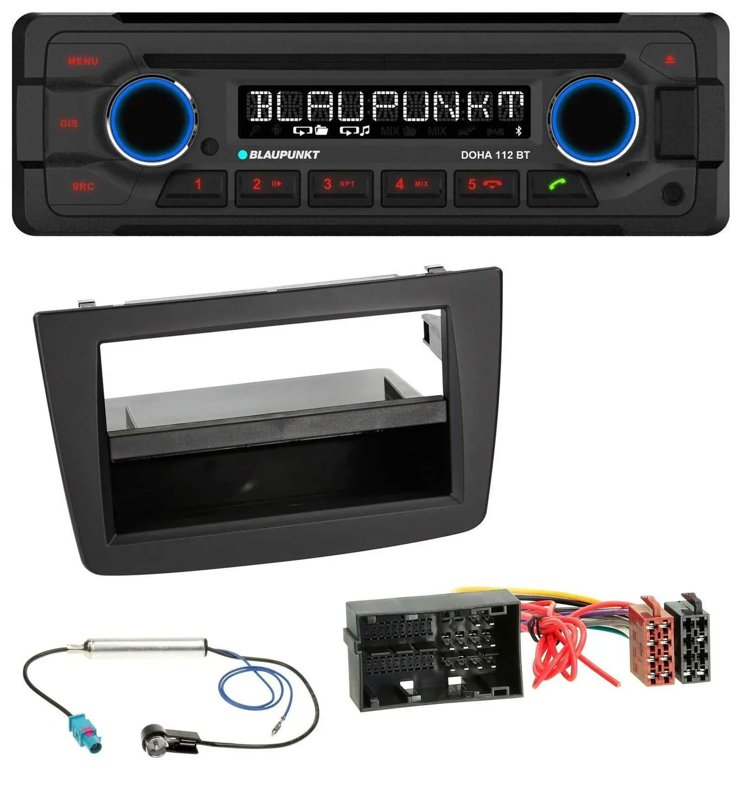 Blaupunkt AUX MP3 CD Bluetooth USB Autoradio für Alfa Romeo Mito 955 ab 14 schwa