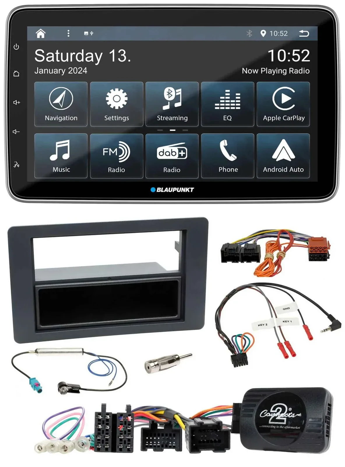 Blaupunkt USB DAB SD Lenkrad Bluetooth Autoradio für Saab 9-5 YS3E Facelift 2005