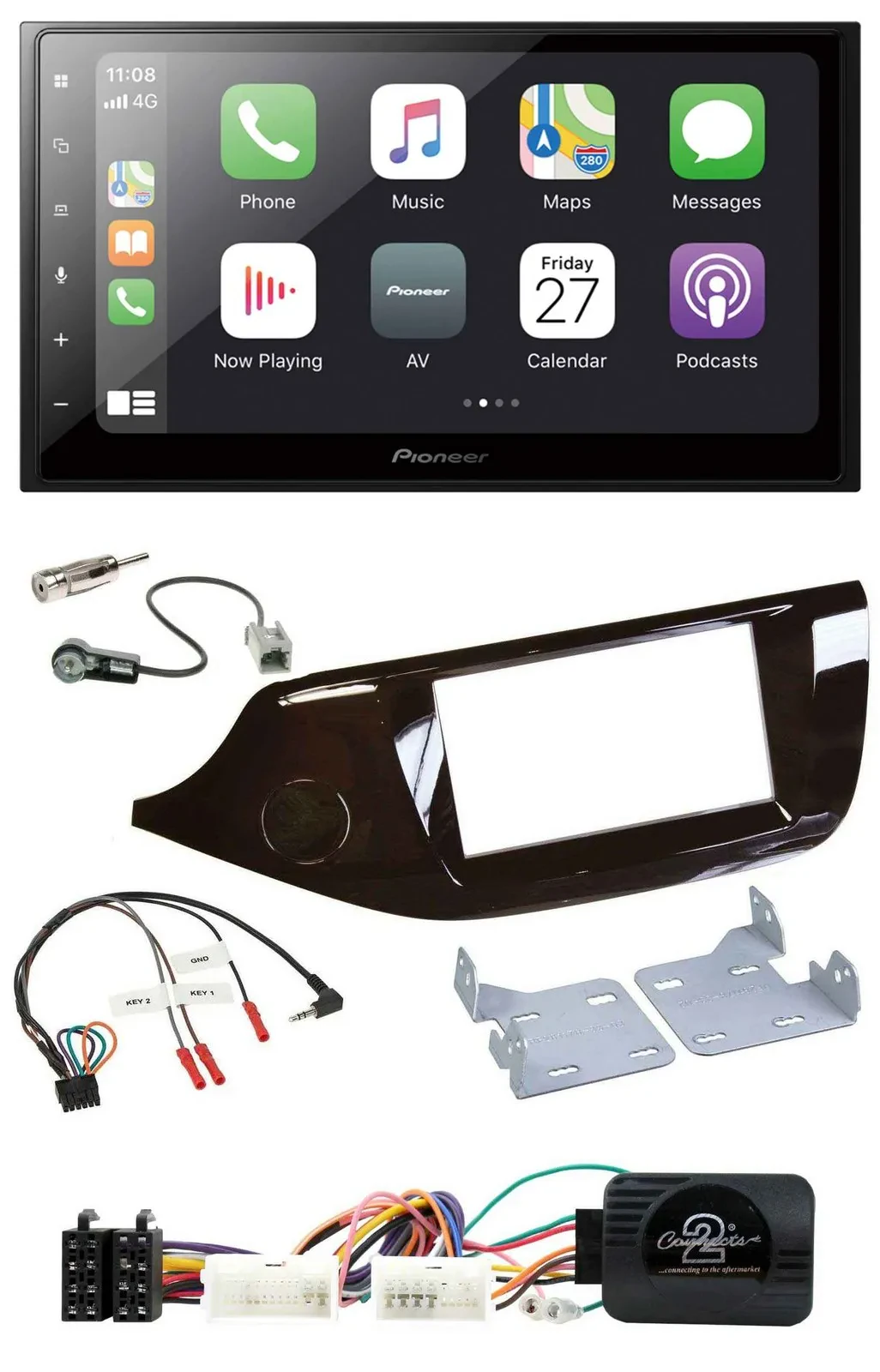 Автомагнитола для Kia Ceed (с 2012) Pioneer 2DIN Bluetooth DAB USB глянцевая