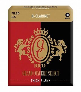 Трость для кларнета Bb Rico Grand Concert Select Thick Blank RGT10BCL250