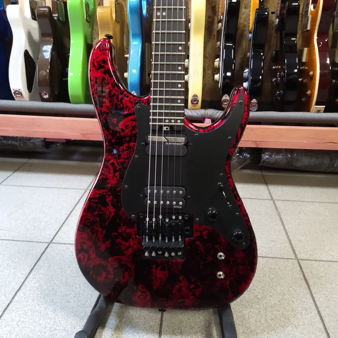 Электрогитара Schecter Sun Valley Super Shredder Floyd Rose Sustainiac Red Reign (Уценка)