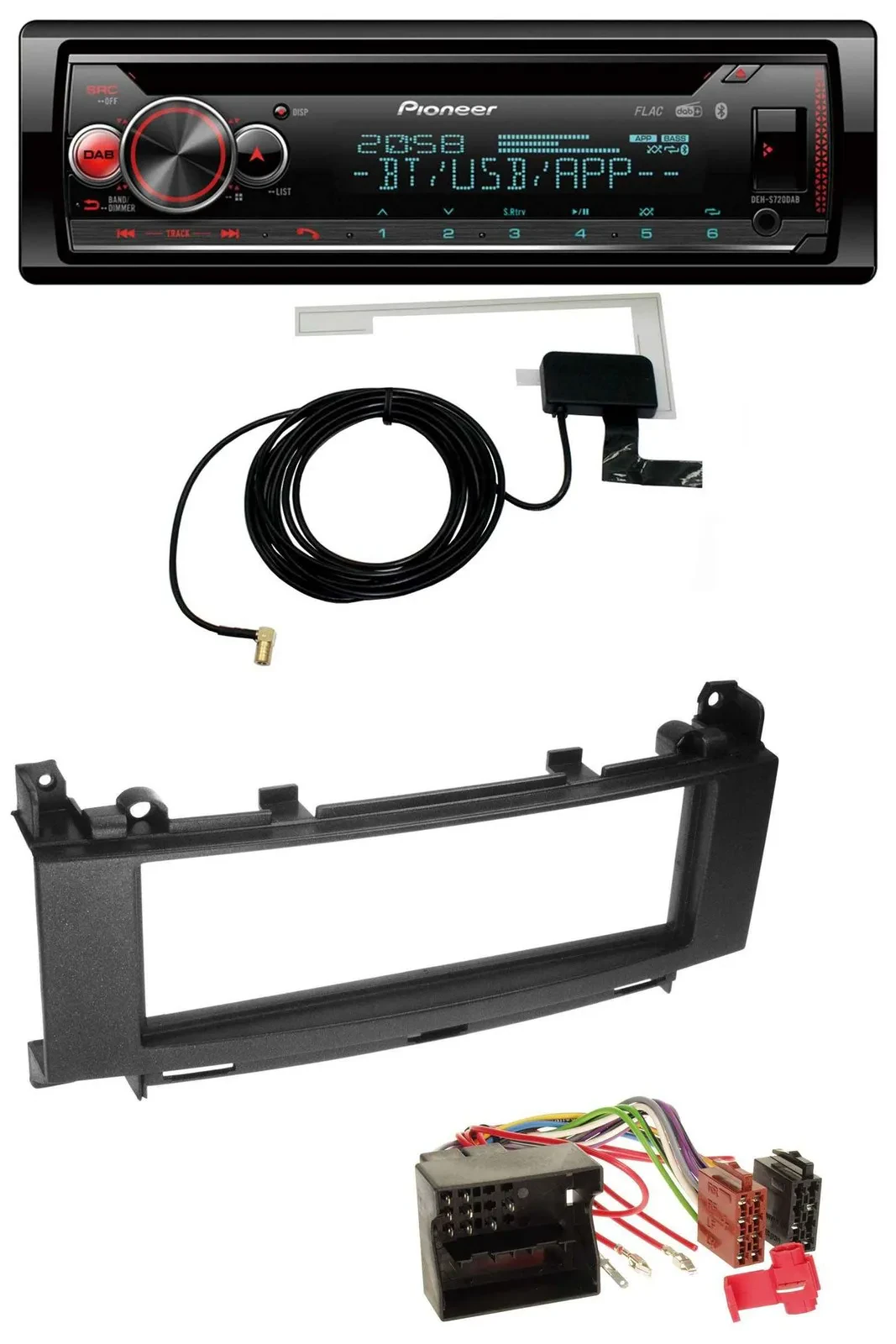 Pioneer DAB CD MP3 USB Bluetooth Autoradio für Mercedes A-Klasse W169 B-Klasse W