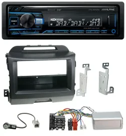 Alpine USB Bluetooth DAB Lenkrad Autoradio für Kia Sportage 3 10-15 schwarz