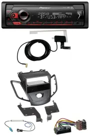 Автомагнитола для Ford Fiesta (2010–2017, JA8, без штатного дисплея) Pioneer DAB, USB, MP3, Bluetooth