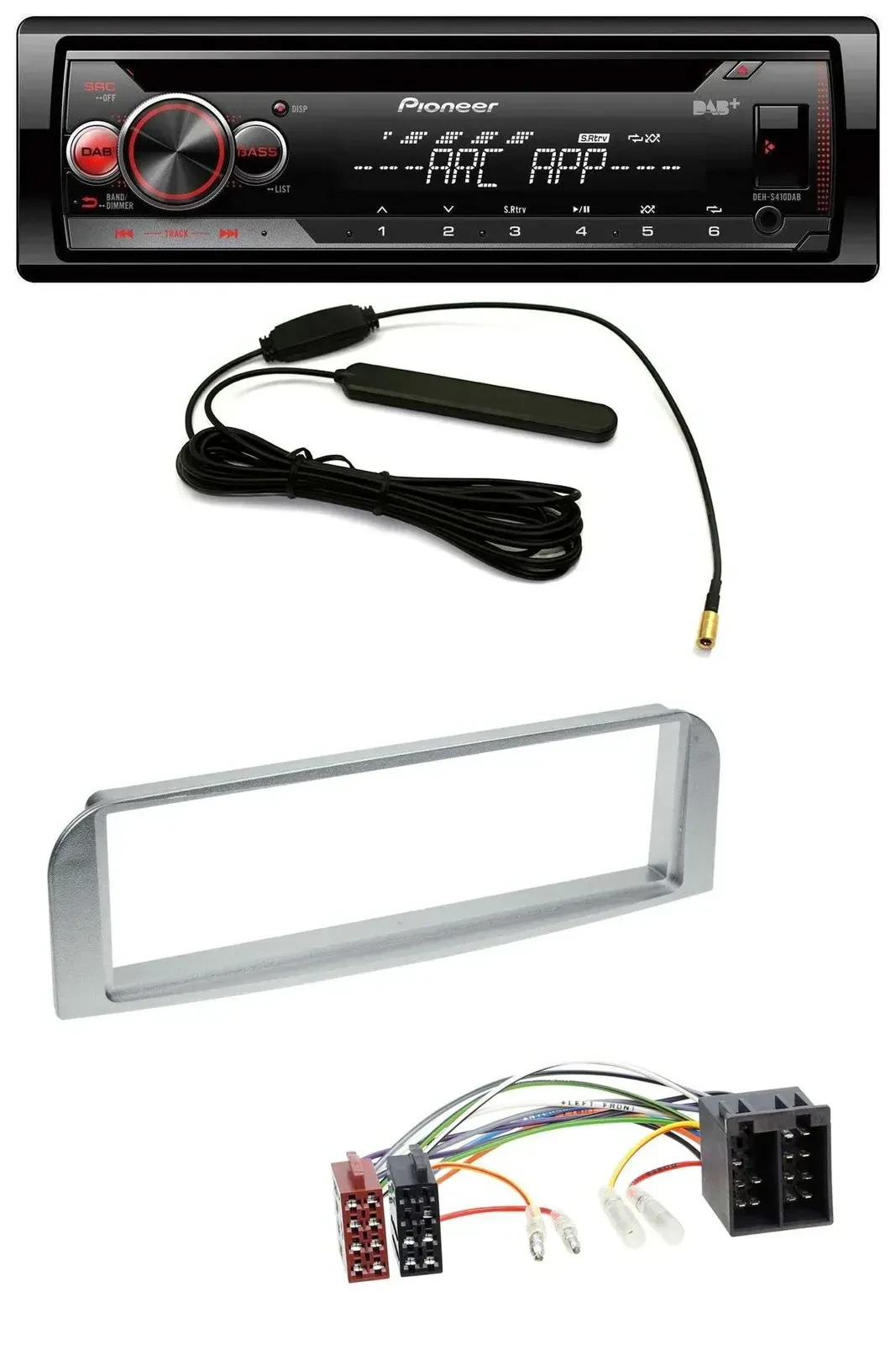 Автомагнитола Pioneer CD/USB/AUX/DAB, MP3, для Alfa Romeo 147/GT, серебристо-серая