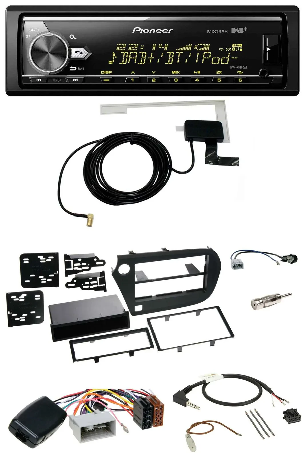 Автомагнитола Pioneer Bluetooth DAB USB для Honda Insight ZE2 (2009–2013)