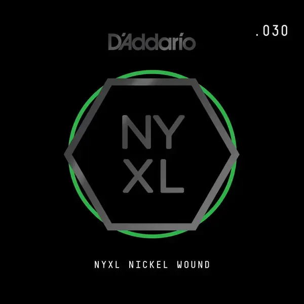 Струна для электрогитары D'Addario NYNW030 NYXL Nickel Wound Singles, сталь никелированная, калибр 30