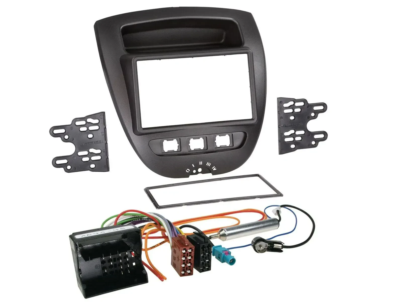 Radioeinbauset Doppel DIN Autoradio für Citroen C1 Peugeot 107 Toyota Aygo 05-14