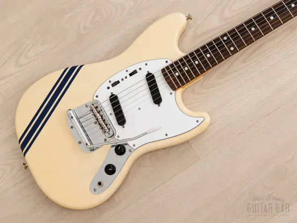 Электрогитара Fender Competition Mustang 1973 Vintage Reissue MG73-CO SS Olympic White w/gigbag Japan 2008