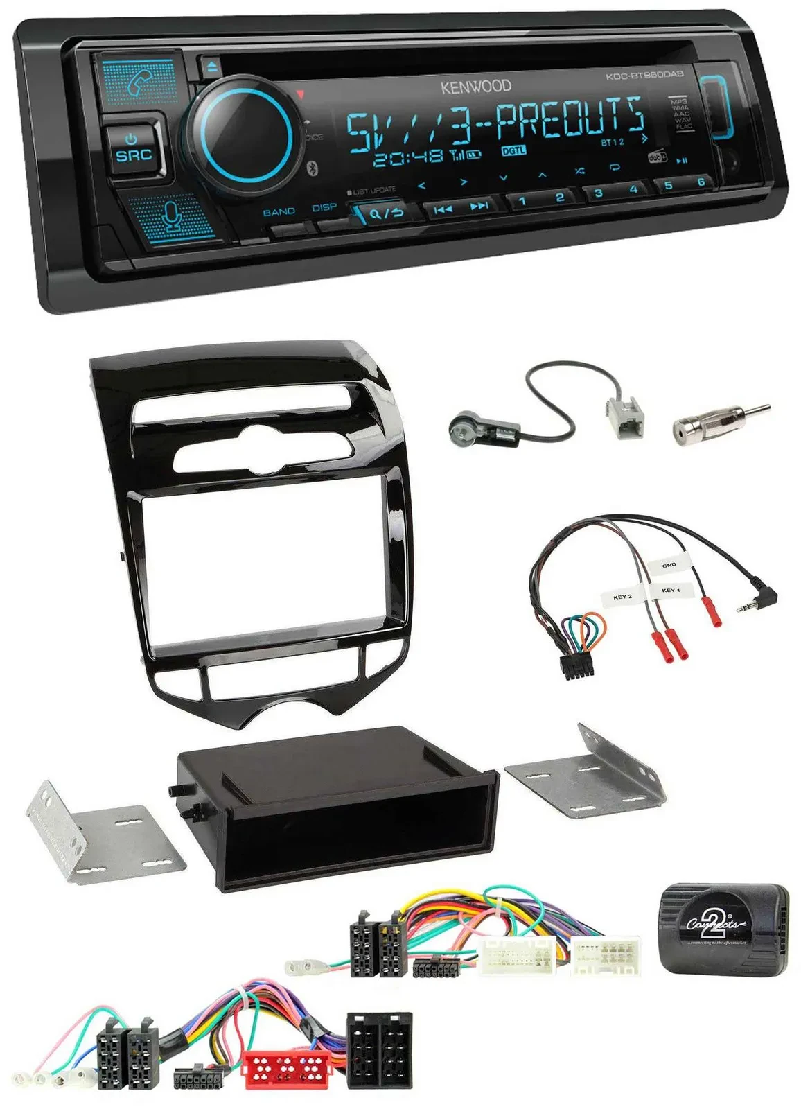 Автомагнитола для Hyundai ix20 (с 2010) Kenwood Bluetooth, USB, CD, DAB