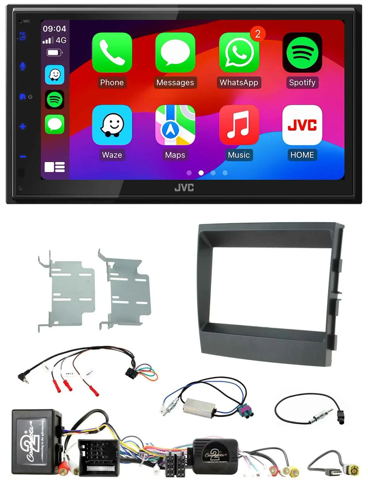 JVC Bluetooth USB Lenkrad 2DIN DAB Autoradio für Porsche Panamera MOST-Soundsyst