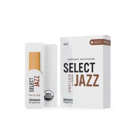 Трости для саксофона сопрано D'Addario Organic Select Jazz Unfiled ORRS10SSX4M размер 4M, 10 шт