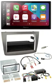 Pioneer USB Lenkrad DAB 2DIN Bluetooth Autoradio für Alfa Romeo Mito silber 14-1