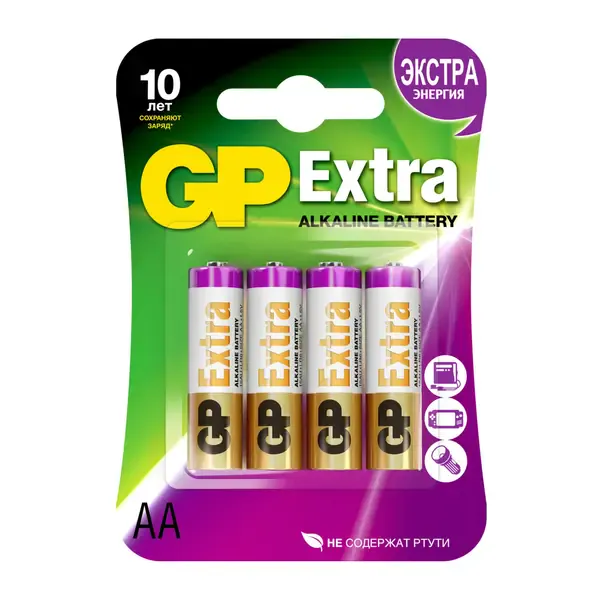 Элемент питания GP GP15AXNEW-2CR4 Extra AA (4 штуки)