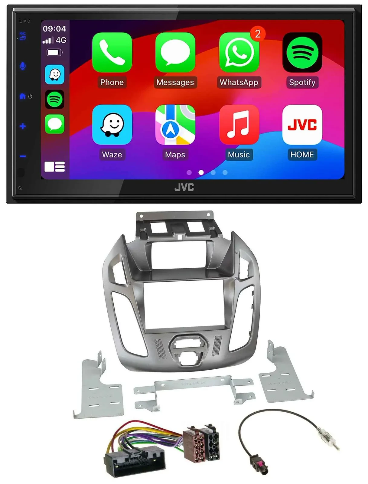 JVC Bluetooth USB MP3 2DIN DAB Autoradio für Ford Transit 12-18 Display Connect