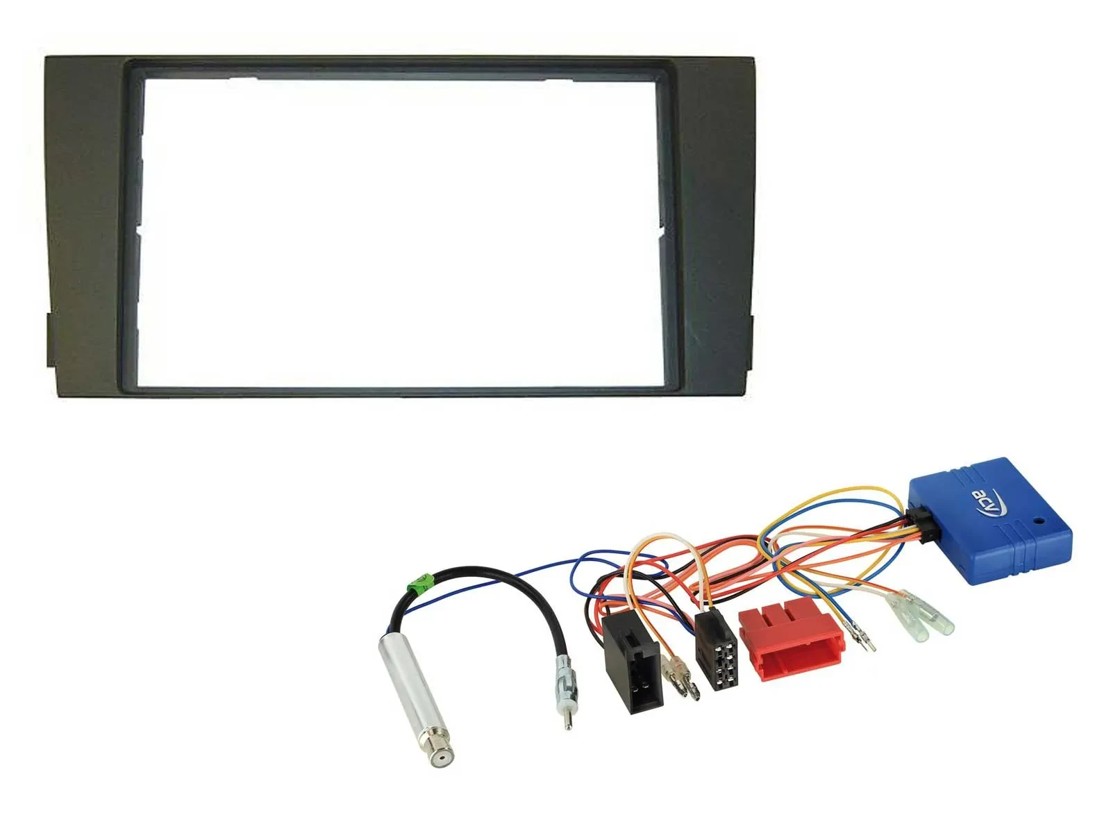 Einbauset CAN-Bus Doppel DIN Autoradio für Audi A6 2002-2005 schwarz