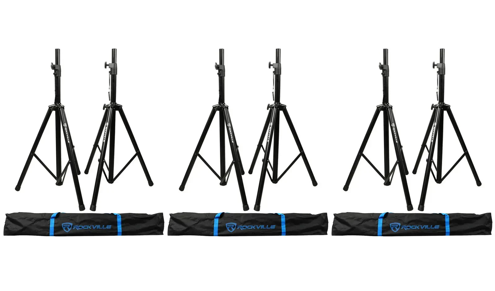 Стойка для акустических систем Rockville RVSS2 Black с чехлом (6 штук)