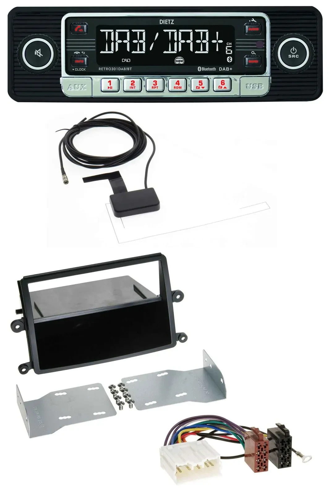 Dietz DAB Bluetooth USB MP3 Autoradio für Mitsubishi L200 (KAOT, ab 2006)