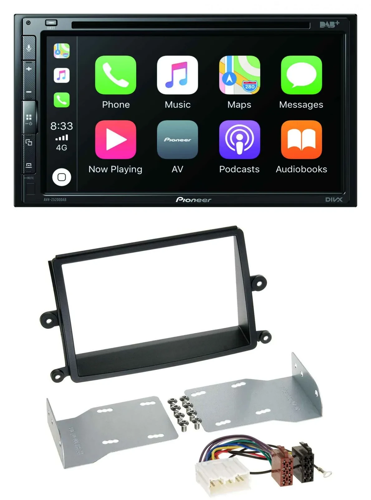 Pioneer DVD 2DIN MP3 DAB Bluetooth USB Autoradio für Mitsubishi L200 (06-15)