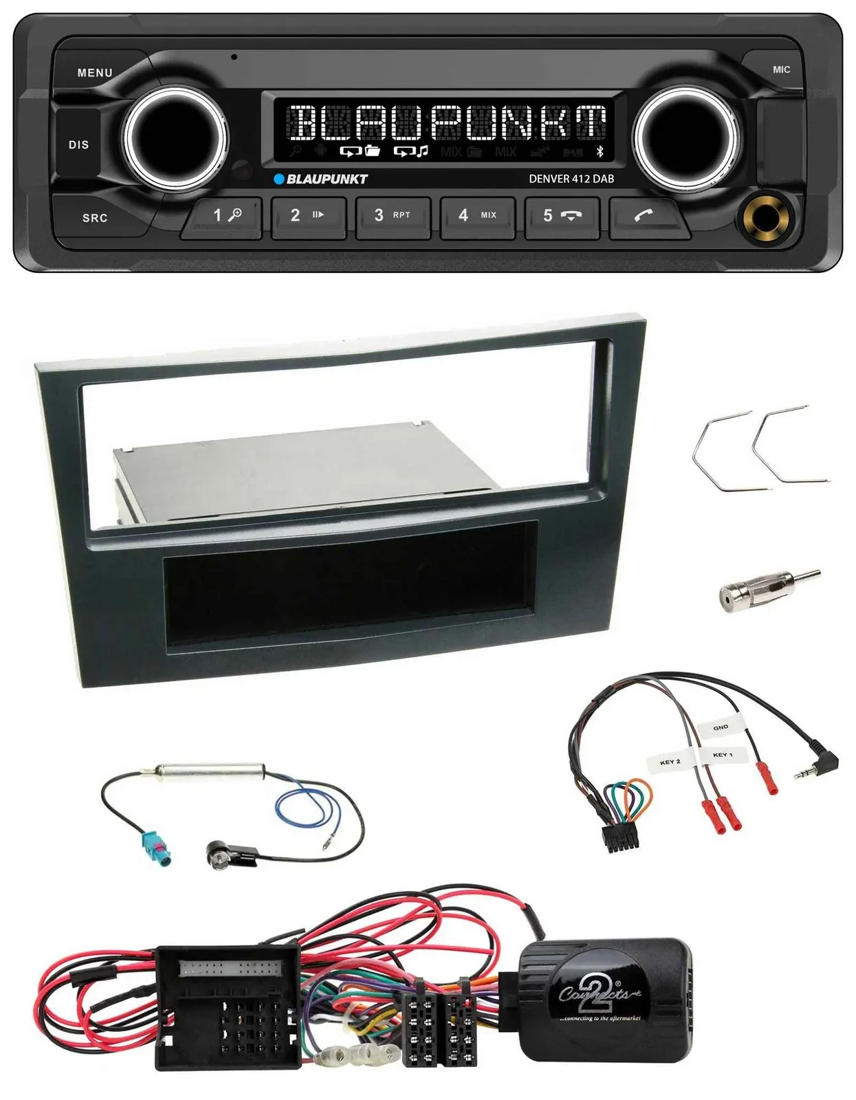 Blaupunkt Bluetooth DAB Lenkrad USB Autoradio für Opel Corsa D Schwarz 09-14