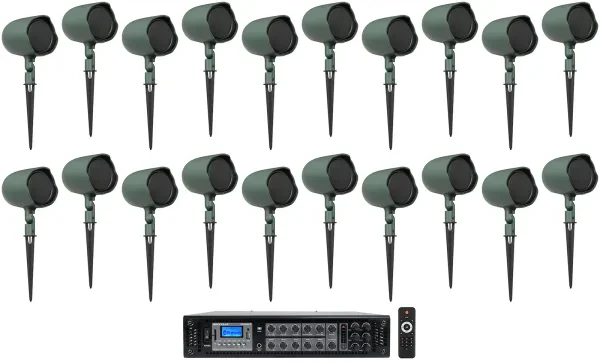 Рупорная акустика JBL GSF3-GN Green с усилителем (20 штук)