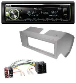 Pioneer DAB USB MP3 AUX CD Autoradio für Fiat Panda (bis 2002) - grau