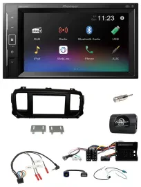 Pioneer DAB Lenkrad 2DIN Bluetooth USB Autoradio für Citroen Jumpy Erstausst. DI