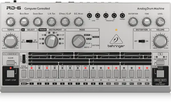 Драм-машина аналоговая Behringer RD-6-SR Silver