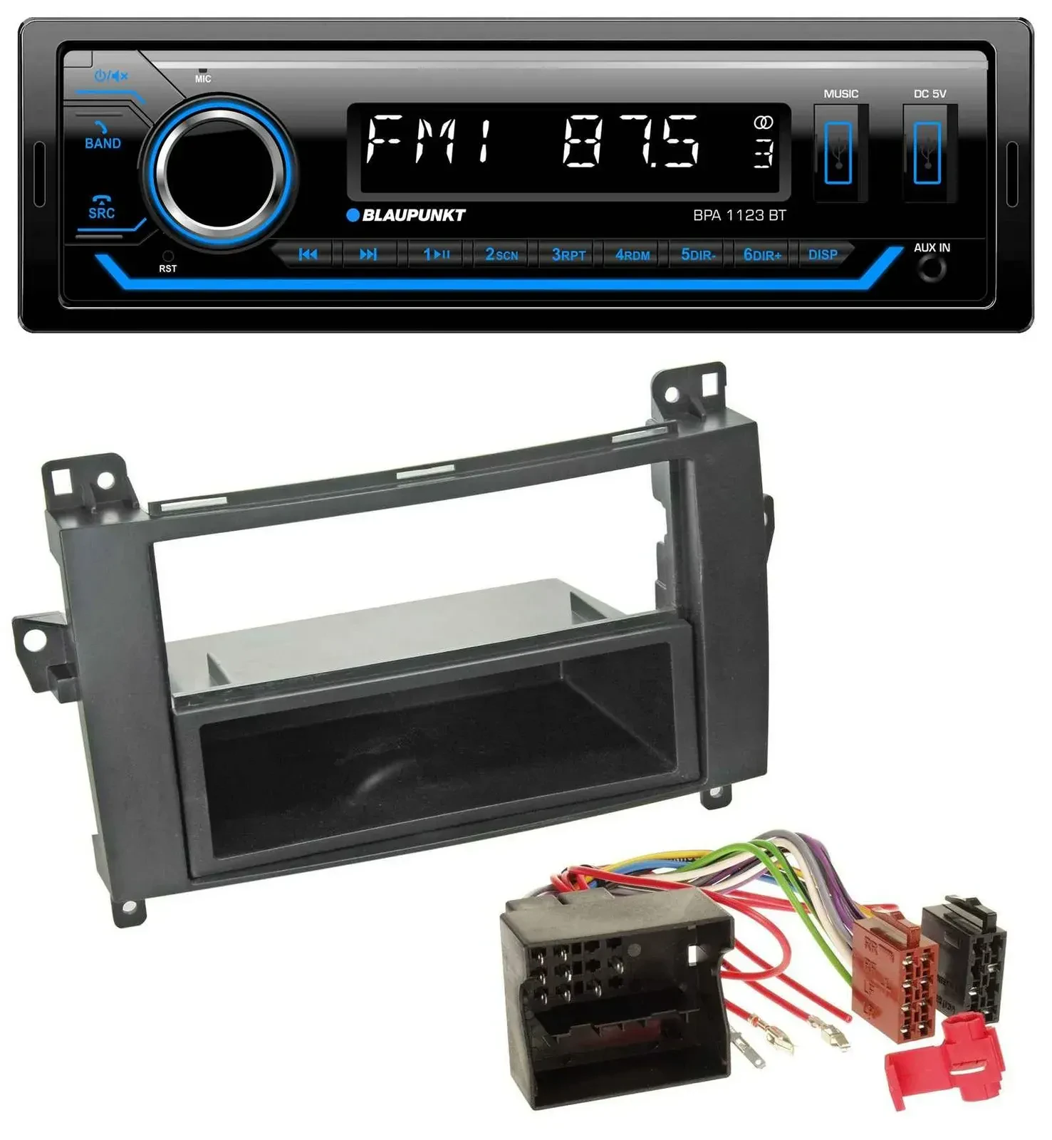 Blaupunkt MP3 Bluetooth USB AUX Autoradio für Mercedes B-Klasse (T245, 05-11)