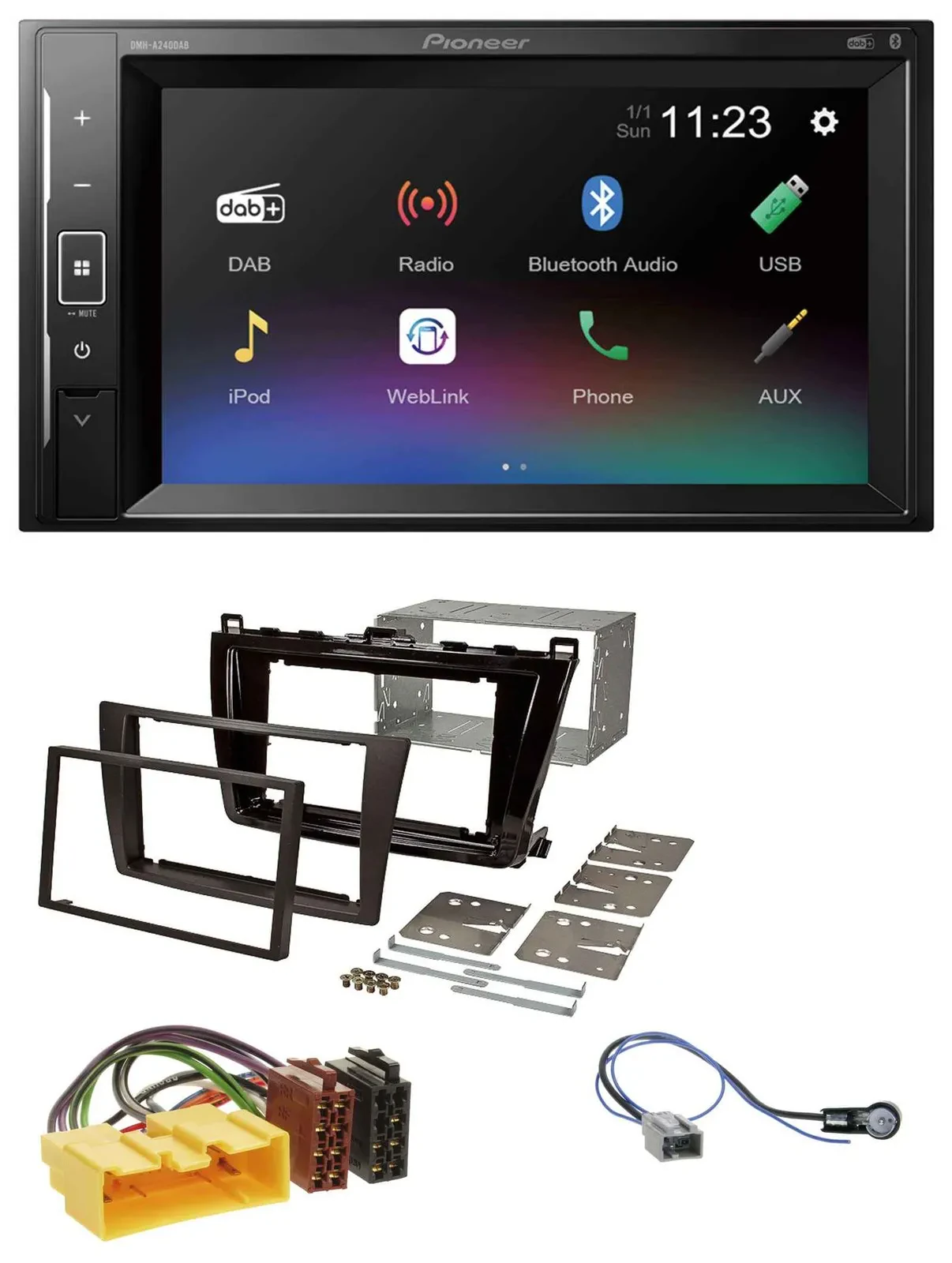 Автомагнитола для Mazda 6 Pioneer 2 DIN, DAB, Bluetooth, USB, MP3