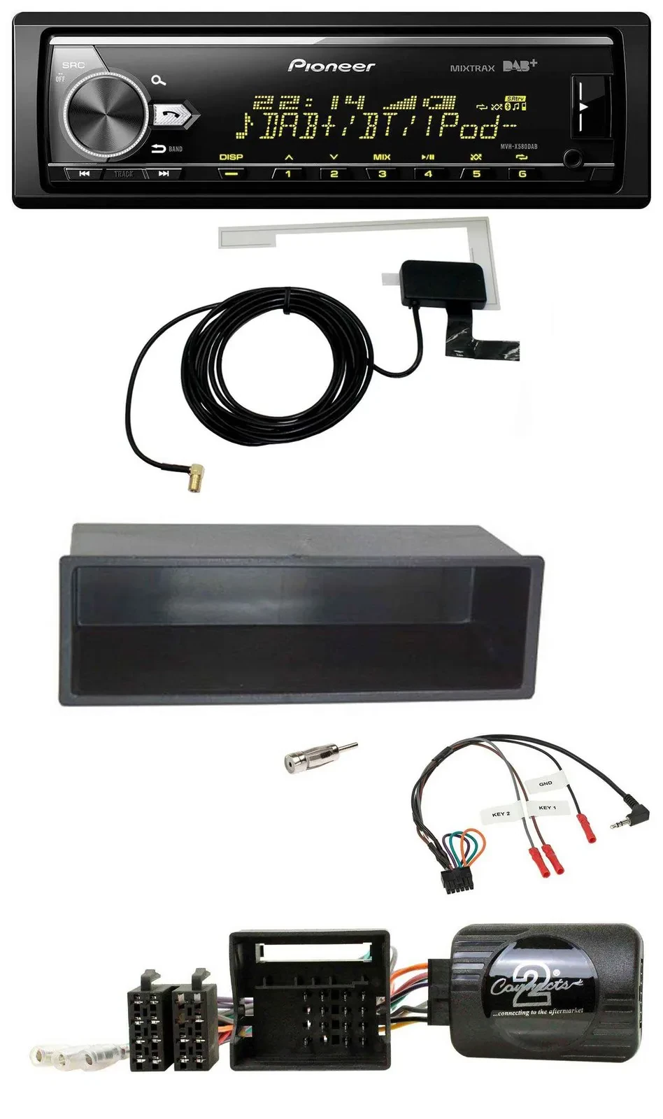 Автомагнитола для Citroen C2/C3 Pioneer Bluetooth, DAB, USB