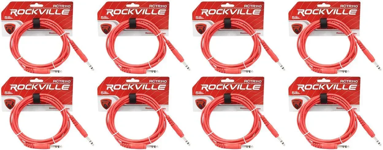 Коммутационный кабель Rockville RCTR110R Red 3 м (8 штук)
