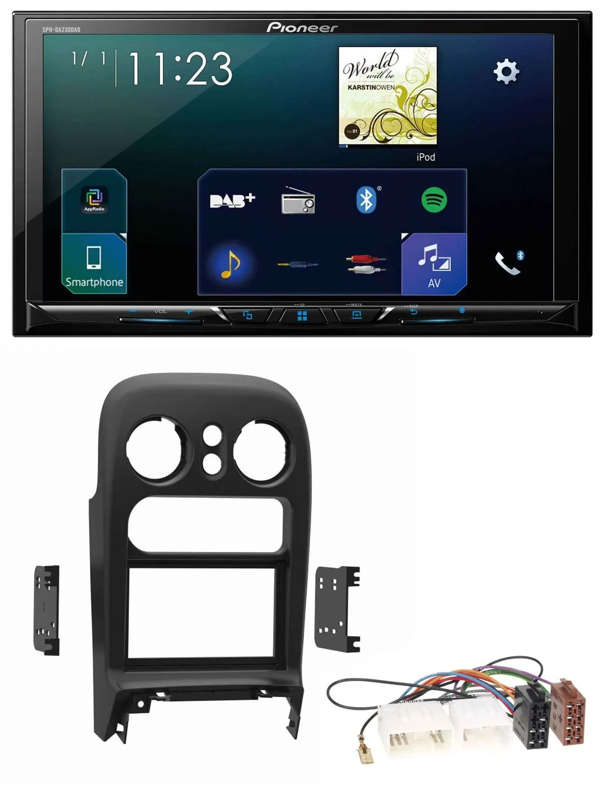 Автомагнитола для Mazda MX-5 (1994–1997) Pioneer 2-DIN, Bluetooth, USB, MP3, DAB