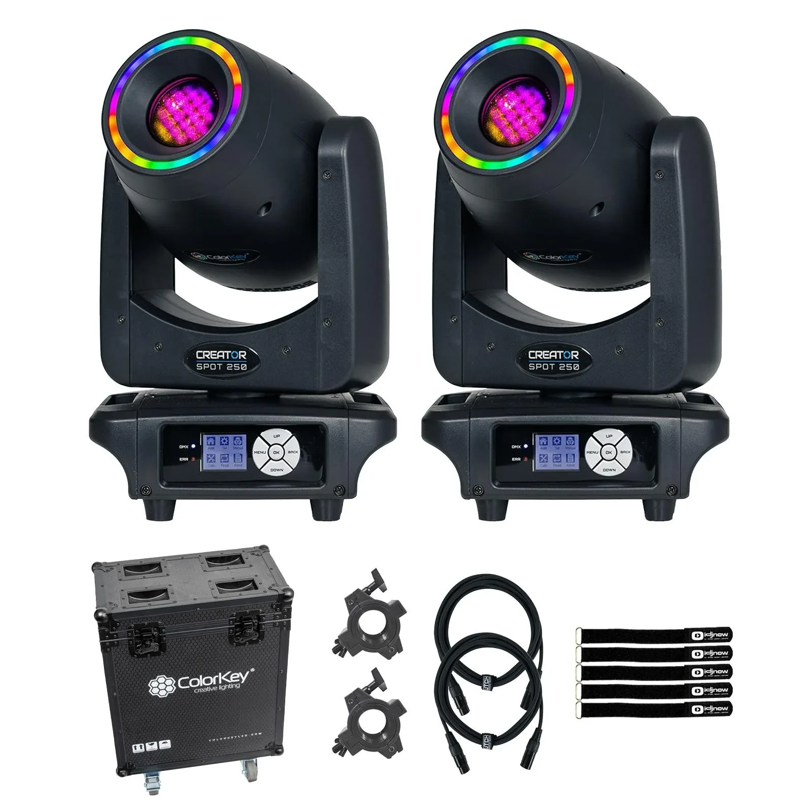 ColorKey CKU-5120 Creator Spot 250 Moving Head Spot 2-Pack with Case