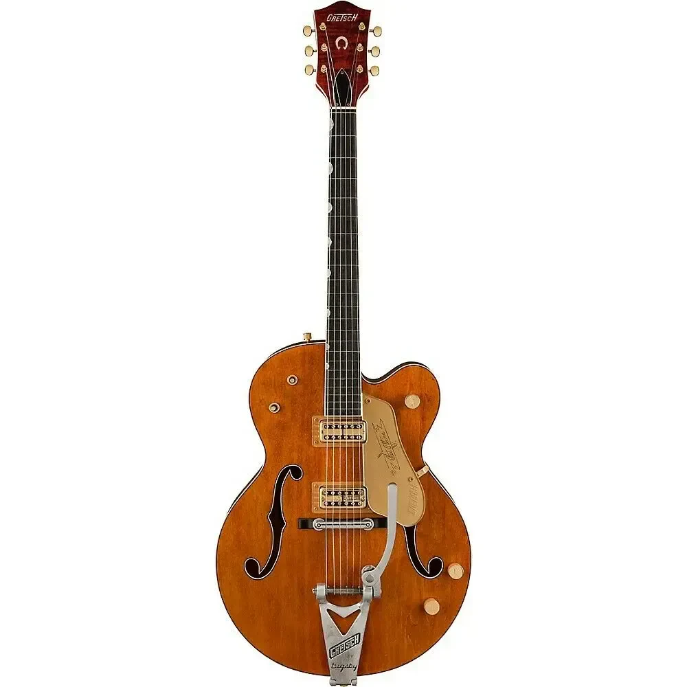 Электрогитара полуакустическая Gretsch G6120CS Nashville Relic Masterbuilt By Stephen Stern Vintage Orange
