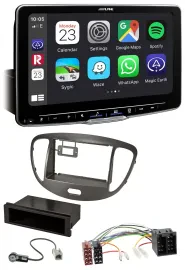 Alpine Bluetooth MP3 USB DAB Autoradio für Hyundai i10 2008-2013 dunkelsilber