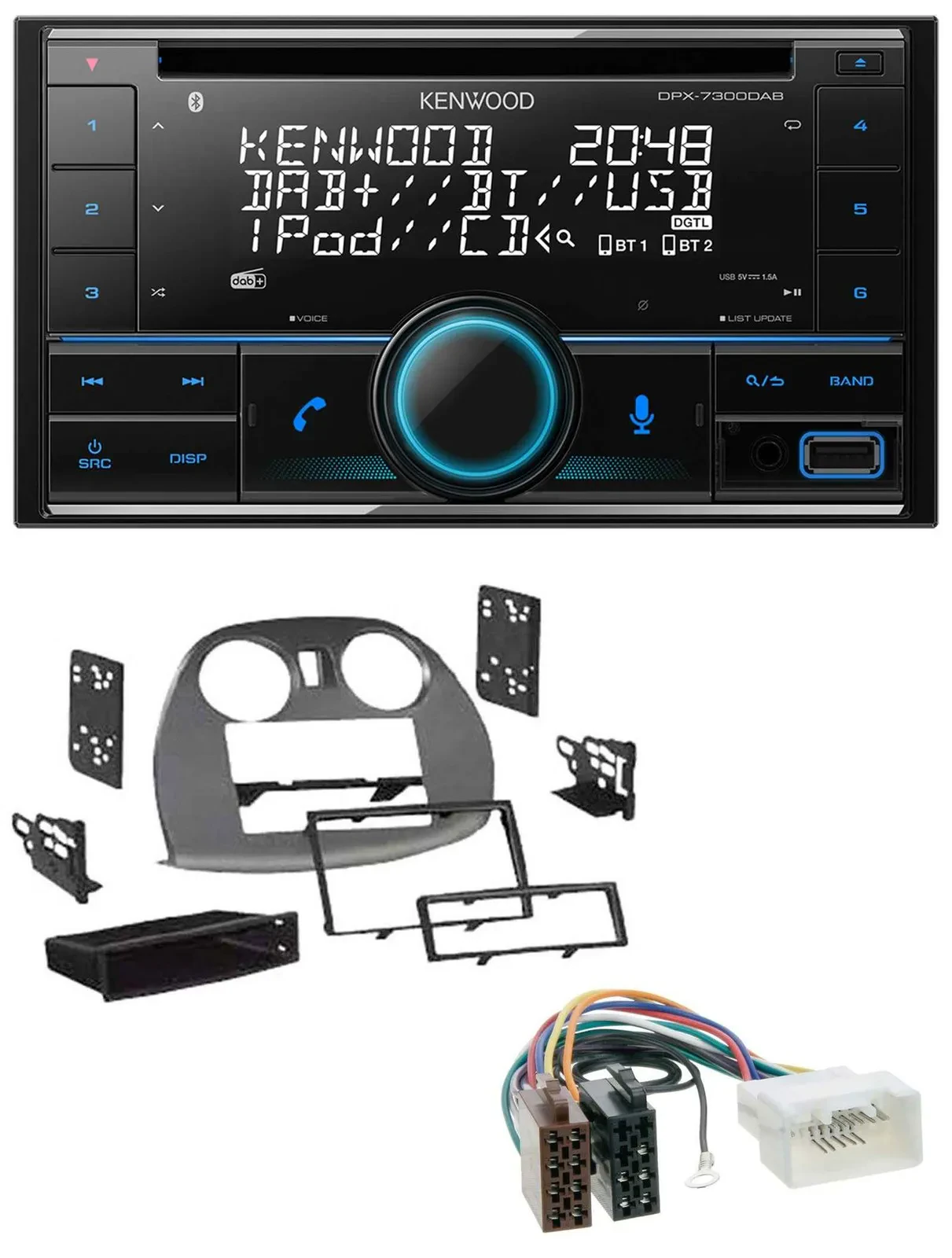Kenwood CD 2DIN DAB USB MP3 Bluetooth Autoradio für Mitsubishi Eclipse 4G 05-12