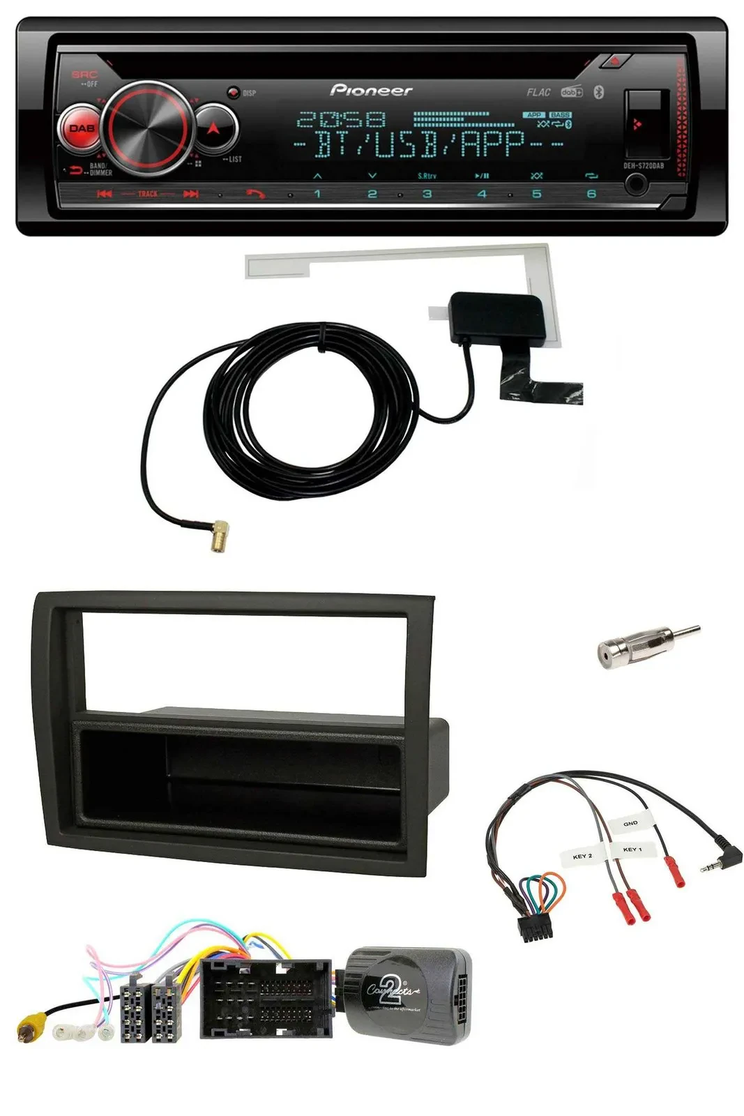 Pioneer DAB CD Lenkrad USB Bluetooth Autoradio für Citroen Jumper 2014-2021 schw