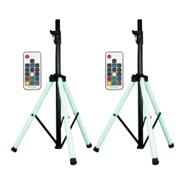 American Audio CSL-100 LED Multi-Colored Light Up Speaker Stands Pair New