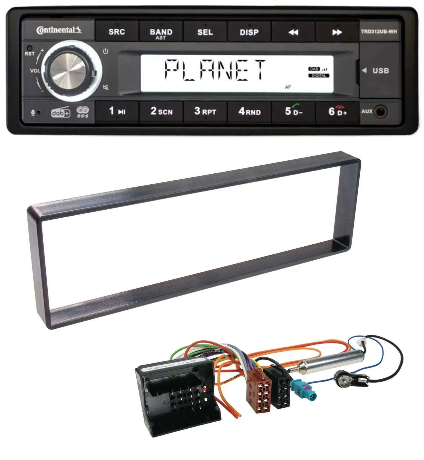 Continental USB 1DIN AUX DAB MP3 Autoradio für Citroen C4