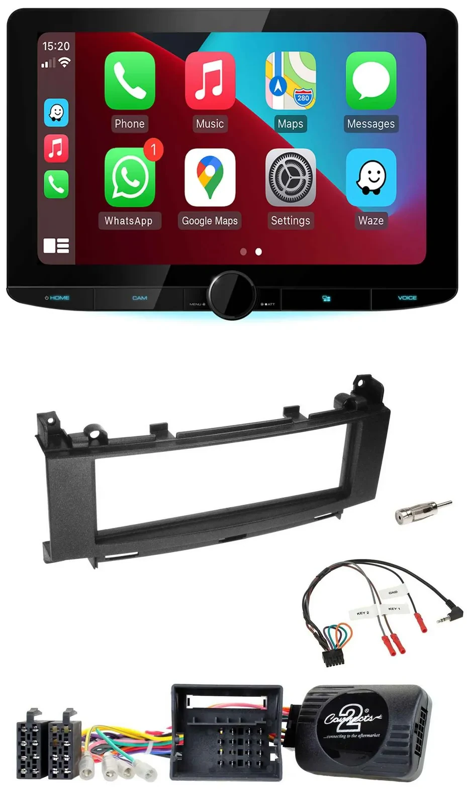 Kenwood Lenkrad USB DAB Bluetooth Autoradio für Mercedes A-Klasse 05-12 B-Klasse