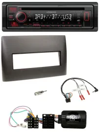 Автомагнитола Kenwood CD USB Bluetooth DAB для Fiat Stilo 2001–2007, черный