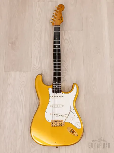 Электрогитара Fender Stratocaster 1962 Vintage Reissue Order Made SSS Aztec Gold w/case Japan 1991