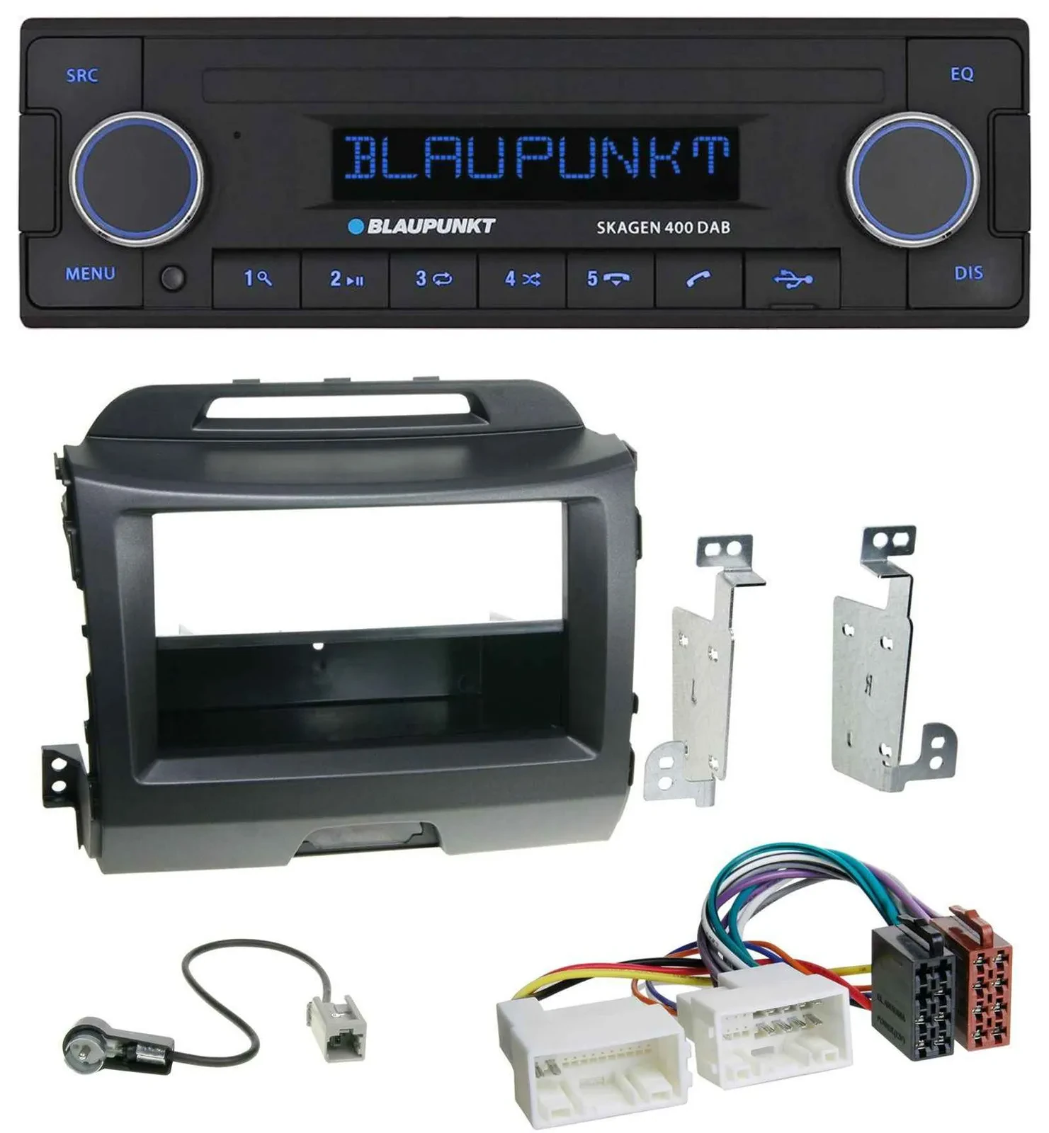 Blaupunkt DAB USB Bluetooth MP3 Autoradio für Kia Sportage 3 SL 10-15 schwarz