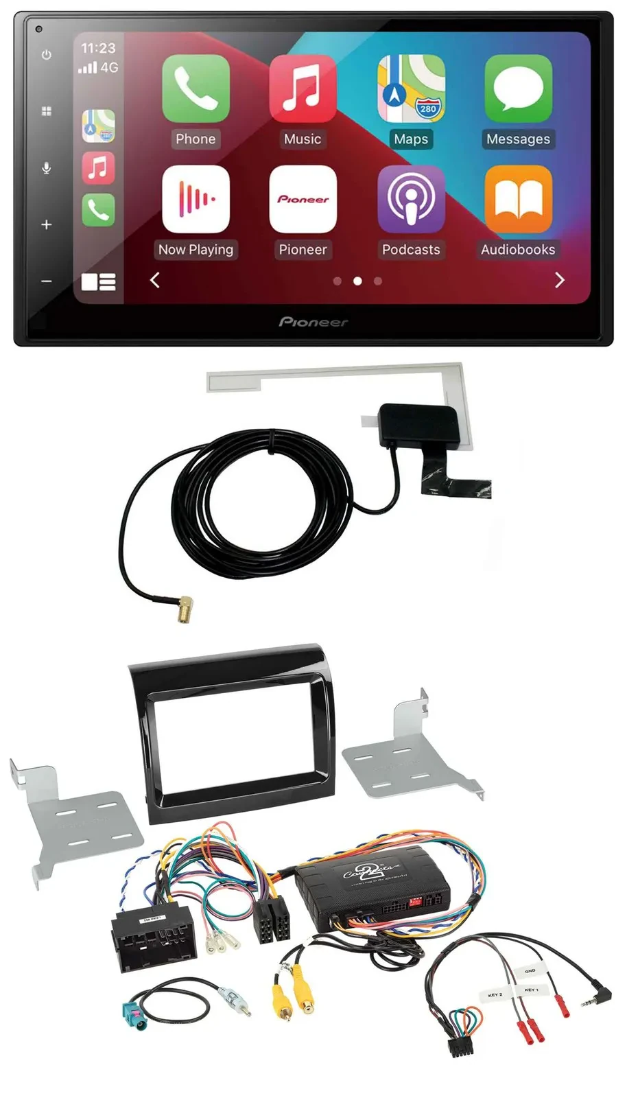 Pioneer USB Bluetooth DAB Lenkrad 2DIN Autoradio für Fiat Citroen Peugeot Infoad